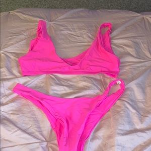 Hot pink bikini
